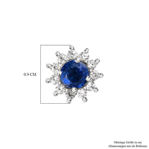 Kaschmir Kyanit und wei&szlig;e Zirkon-Ohrstecker - 1,49 ct. image number 5