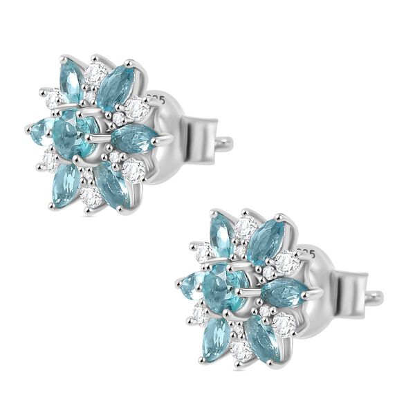 AA Lagunen Apatit und Zirkon Ohrringe - 2,05 ct. image number 4