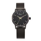 GENOA - Weißer Diamant Uhren 21.5 cm 316L Edelstahl Schwarz ca. 0,04 ct.