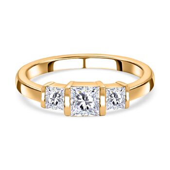 J Francis gefertigt mit SWAROVSKI Zirkonia Ring 925 Silber 750 Gelbgold Vermeil (Gr&ouml;&szlig;e 16.00)