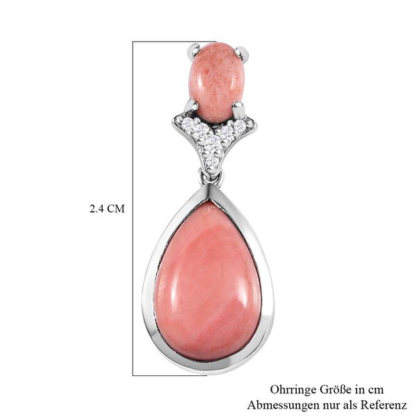 AA Oregon Sunrise Pfirsich Opal und Zirkon Ohrringe - 5,19 ct. image number 5