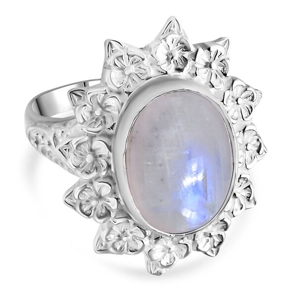 Royal Bali D'Joy Premium Regenbogen Mondstein Ring - 6,31 ct. image number 0