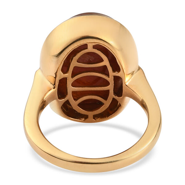 Korevora Sonnenstein Ring 925 Silber 585 Vergoldet image number 5