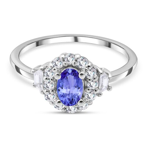 Crown of Light AAA Tansanit und Zirkon Ring image number 0