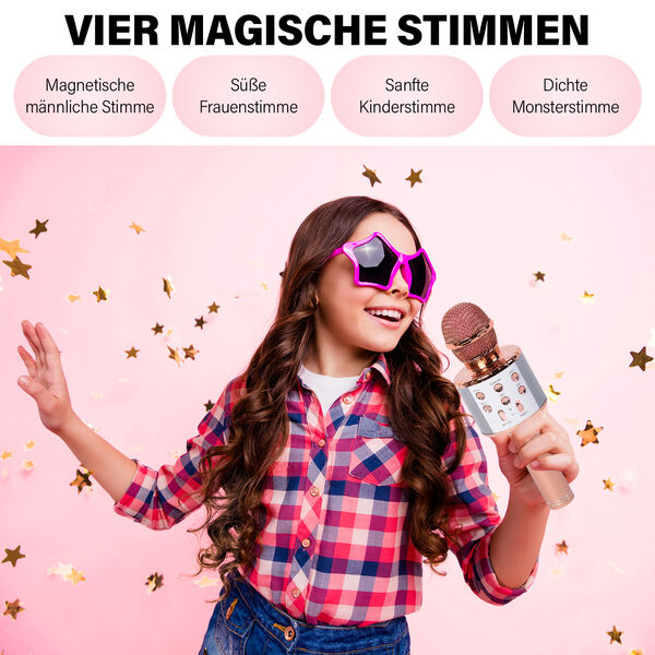 Multifunktions Karaoke Mikrofon, rosegold image number 6