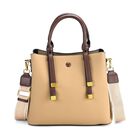 Echtes Leder - Vielseitige Tasche mit abnehmbarem Schulterriemen, 30x14x24 cm, Khaki