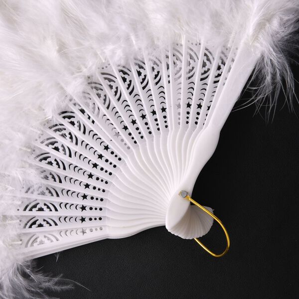 20iger Style Federf&auml;cher, wei&szlig; image number 4