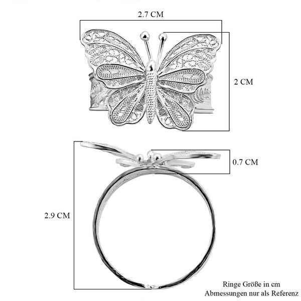 Royal Bali Kollektion- Schmetterlingsring image number 5