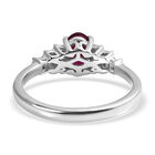 Fissure gefüllt Rubin und Diamant Ring 925 Silber platiniert  ca. 1,41 ct image number 5
