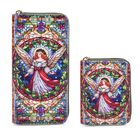 2-teiliges Geldbörsen-Set mit Engelmotiv, ca. 18x2,5x10 cm und 11x2,5x9 cm