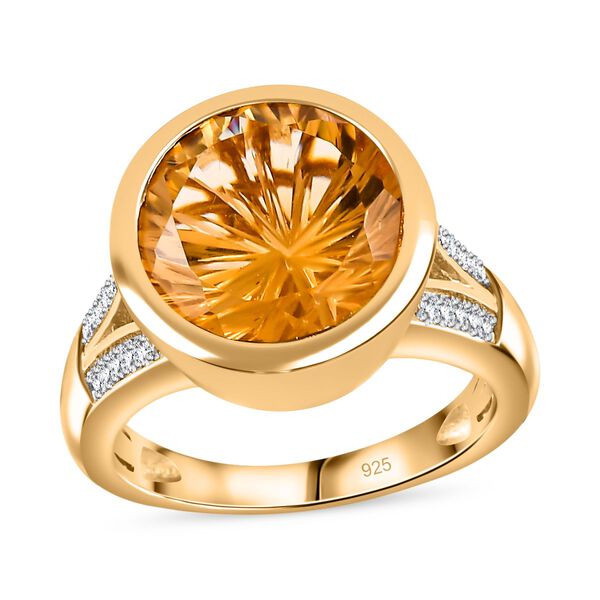 Citrin und Zirkon Ring - 6,14 ct. image number 4