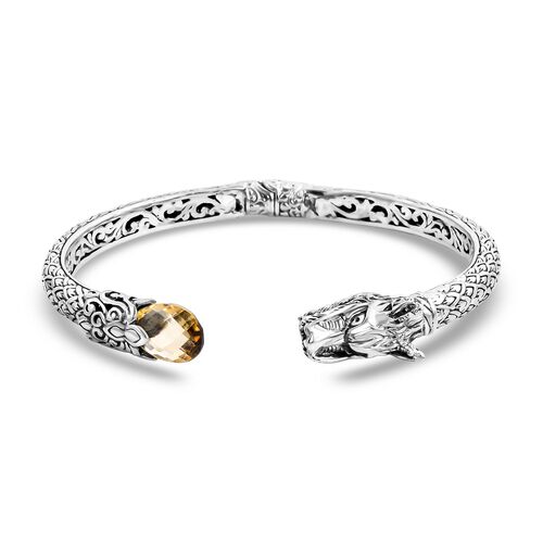 Royal Bali Kollektion - Citrin Armreif, ca. 19 cm, 925 Silber ca. 7.00 ct image number 0