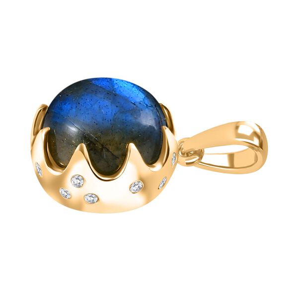 Labradorit und Zirkon Anh&auml;nger - 6,10 ct. image number 5