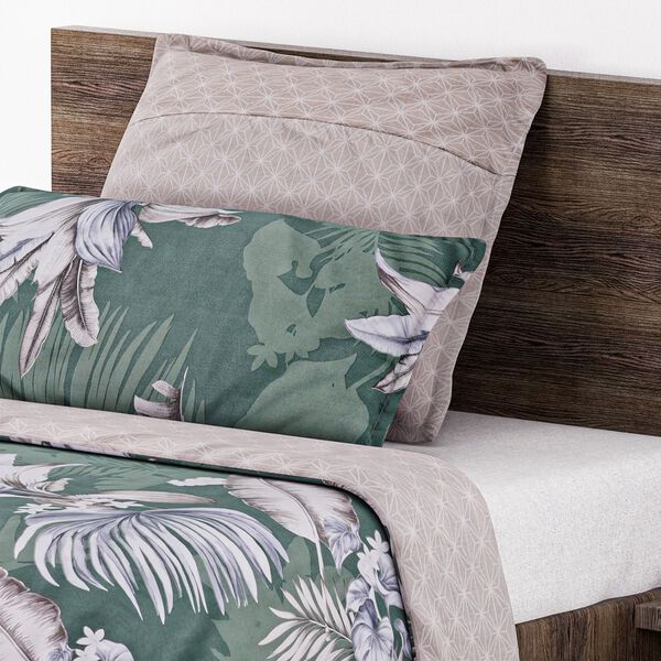 6-teiliges Bettbezug Set, 2 Bettbezüge, 4 Kissenbezüge, grün image number 3