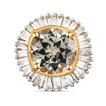 ILIANA AAA Turkizit und Diamant Halo-Anh&auml;nger in 750 Gold