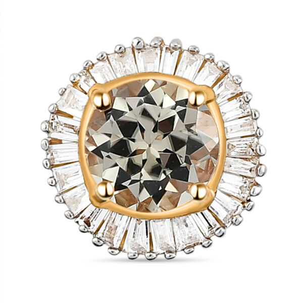 ILIANA AAA Turkizit und Diamant Halo-Anh&auml;nger in 750 Gold