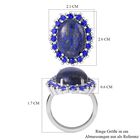 Lapislazuli, Blauer Kristall Ring, Reiner Edelstahl, (Größe 17.00), ca. 5.00 ct image number 6