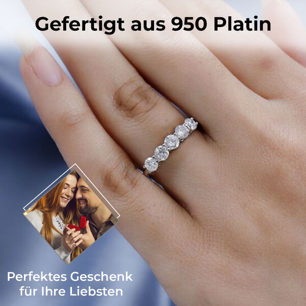 SGL zertifizierter VS Diamant-Ring in 950 Platin - 1 ct. image number 4