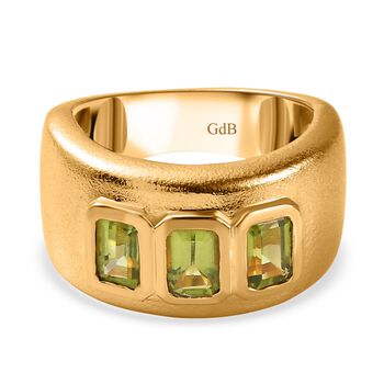 Peridot Ring Messing  (Gr&ouml;&szlig;e 17.00) ca. 1,66 ct