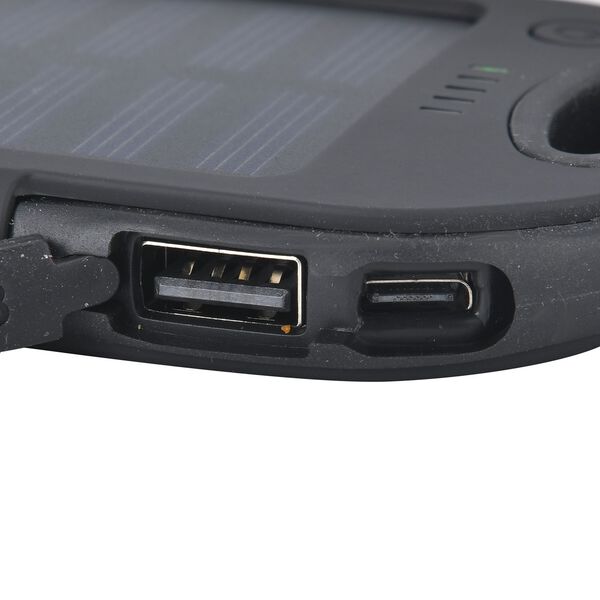 Solarbetriebene Powerbank mit USB Anschluss, Schwarz image number 7