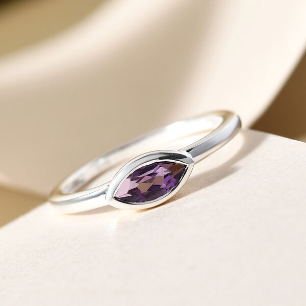 Afrikanischer Amethyst Ring 925 Silber  ca. 0,35 ct image number 7