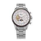 GENOA TIME - Bicolor-Armbanduhr, Reiner Edelstahl, silber-goldfarben, Automatik, 3 ATM wasserdicht