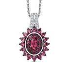 D'Joy AA Rubellit Schmuckset ca. 50 cm 925 Silber rhodiniert ca. 1,59 ct.