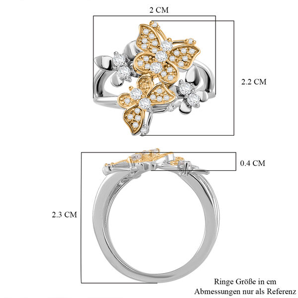 Moissanit zweifarbiger Ring - 0,40 ct. image number 5