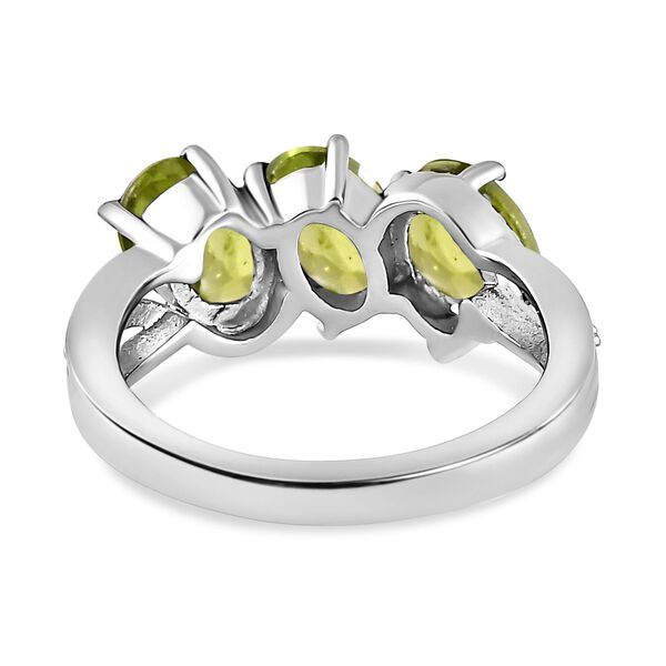 Natürlicher Peridot-Ring, (Größe 16.00) Edelstahl, ca. 2,18 ct image number 6
