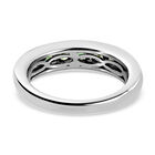 Tsavorite Granat Half Eternity Band Ring 925 Silber Platin-Überzug image number 4