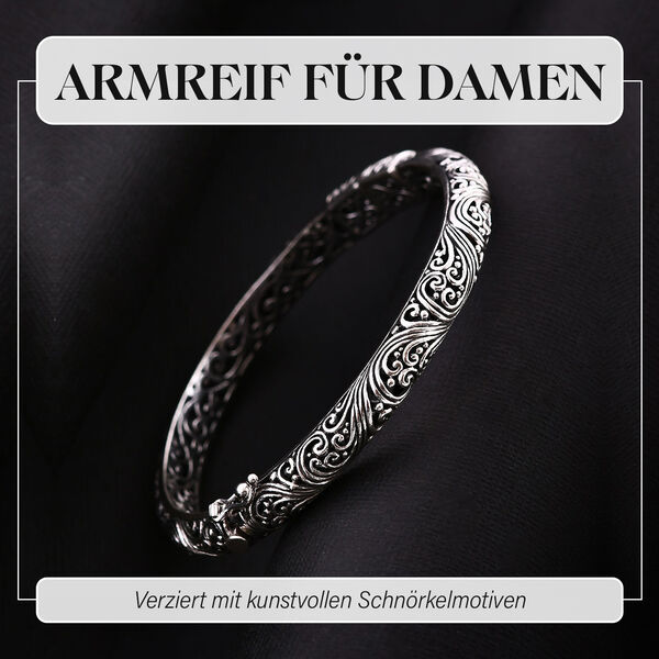 Royal Bali Kollektion - 925 Silber Armreif, 20cm image number 1