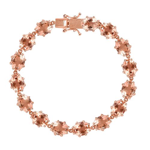 Morganique Triplette Quarz Armband ca. 18.5 cm 925 Silber 750 Roségold Vermeil ca. 32,00 ct. image number 0