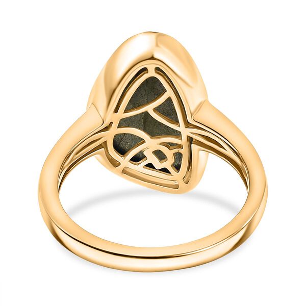 D'Joy AAA Labradorit Ring 925 Silber 750 Gelb Vergoldet (Gr&ouml;&szlig;e 20.00) ca. 6,66 ct image number 5