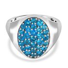 D’joy Neon Apatit Ring 925 Silber rhodiniert (Größe 18.00) ca. 1,56 ct