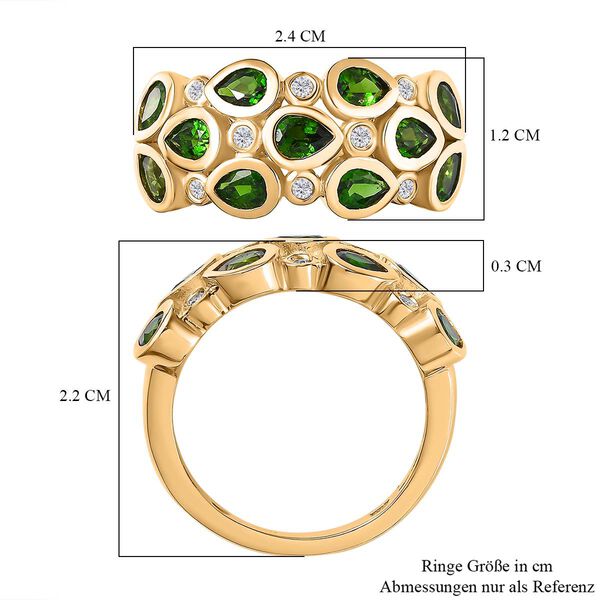 Nat&uuml;rlicher Chromdiopsid und Zirkon-Ring - 2,15 ct. image number 7