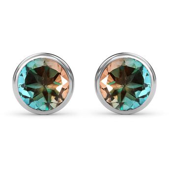 Aqua Terra Costa Quarz Triplett-Ohrringe, 925 Silber platiniert ca. 4,21 ct