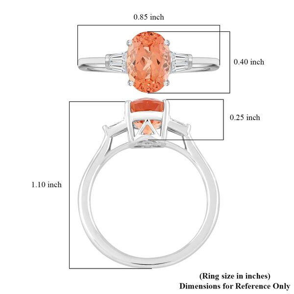 RHAPSODY zertifiziert und gepr&uuml;ft AAAA kaiserlicher Topas und VS-EF Diamant Ring in 950 Platin - 3,30 ct. image number 4