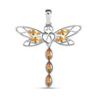 Citrin Anhänger 925 Silber ca. 0.97 ct