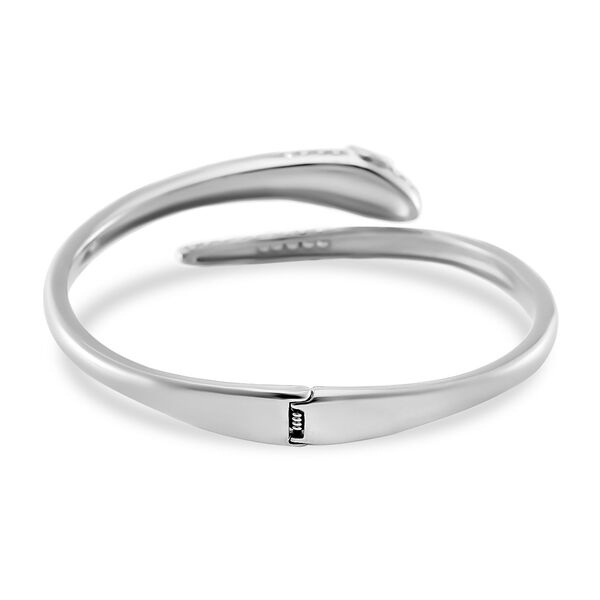 Schlangen Armreif, Weißer Zirkonia, ca. 19 cm Reiner Edelstahl image number 4