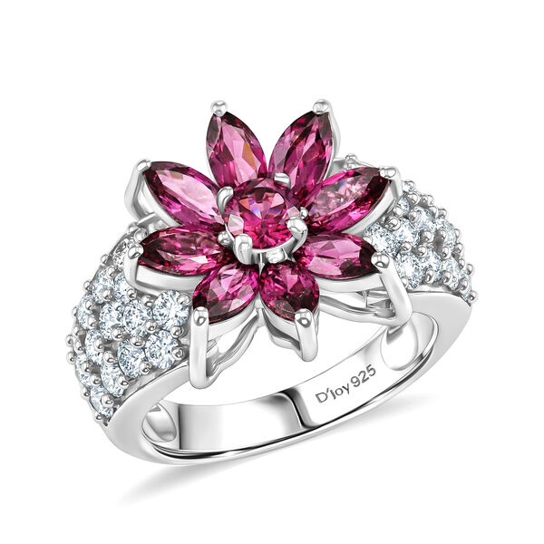D'Joy AA nat&uuml;rlicher Rhodolith Granat und Zirkon Ring - 4,28 ct. image number 4
