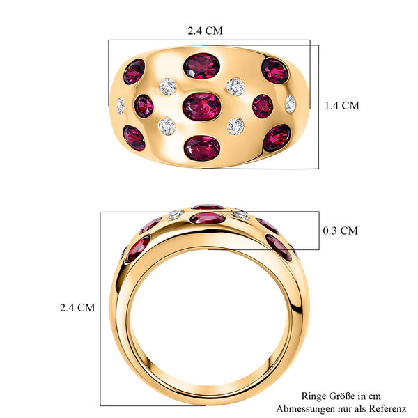 D'Joy AA nat&uuml;rlicher Rhodolith Granat und Zirkon Ring - 2,29 ct. image number 7