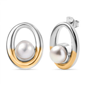 EVER TRUE Süßwasser Perle (7-7.5 mm) Ohrringe Nickelfreies Messing 5.52 ct