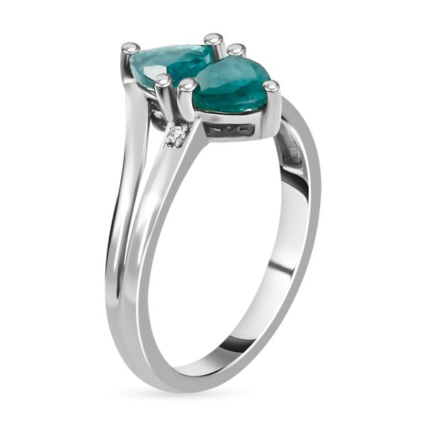 Grandidierit und Zirkon Ring 925 Silber platiniert  ca. 0,98 ct image number 5