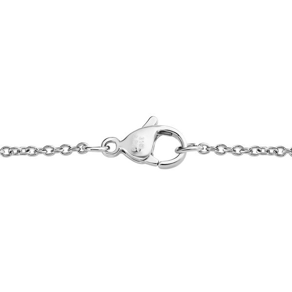 D'Joy Peridot Zirkonia, Wei&szlig;er Zirkonia Anh&auml;nger 925 Silber und 316L Edelstahlkette 50 cm image number 5