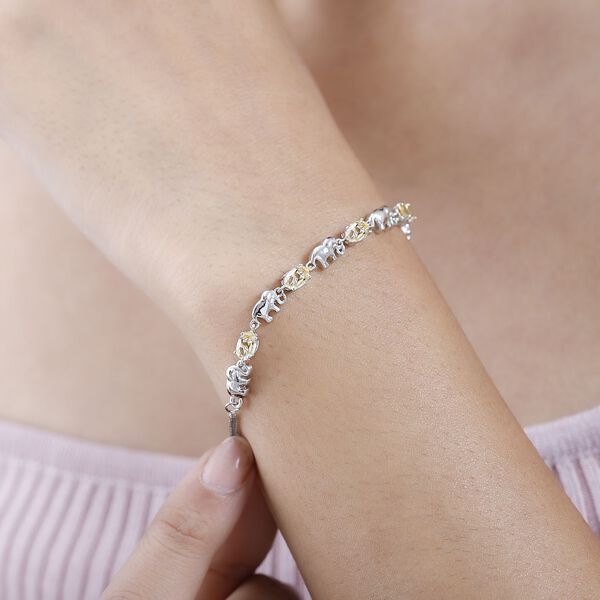 Flexibles Citrin Armband, 25,5 cm - 1,97 ct. image number 7