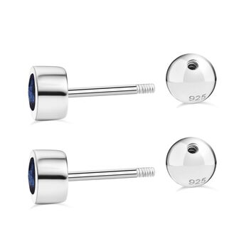 Masoala Saphir Ohrringe, 925 Silber rhodiniert - 0,77 ct.