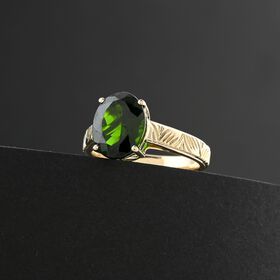 LUXORO zertifiziert und geprüft AAA Natürlicher Chromdiopsid Ring 417 Gold - 2,65 ct.