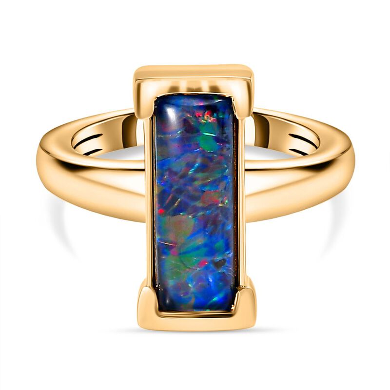 Boulder Opal Triplett Ring - 2 ct. image number 0