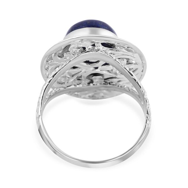 Lapislazuli Ringe 925 Silber (Größe 16.00) ca. 12.01 ct image number 4