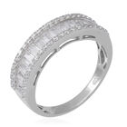 LUSTRO STELLA - Zirkonia Ring 925 Silber rhodiniert (Größe 18.00) ca. 0,81 ct image number 2